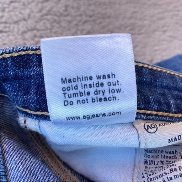 AG Adriano Goldschmied Stilt Crop Cigarette Crop Distressed Jeans Sz 26 - Picture 12 of 13